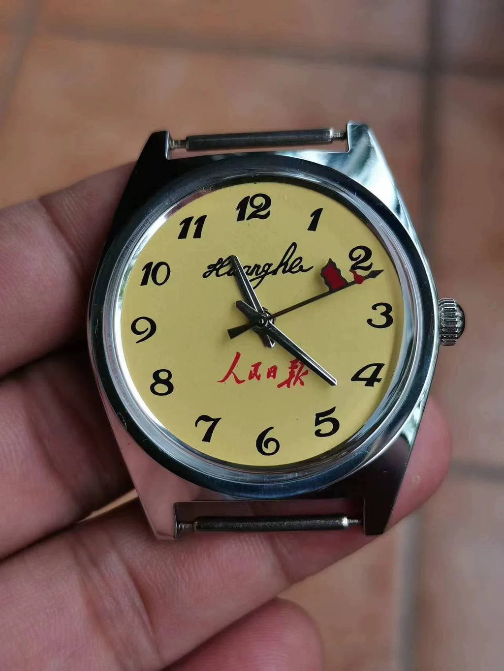 People's Daily 7120 Manual Wind Mechanical Men's Watch Vintage NOS Shanghai