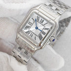 Ladies 27mm Square Quartz Watch Stainless Steel Case Bracelet VJ20 Movement