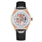 GESMART Men's Hand Winding Skeleton Mechanical Watch Casual Fashion Wristwatch