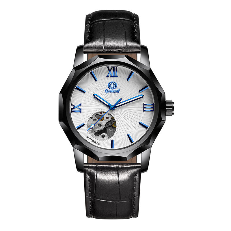 GESMART Men's Polygon Shape Dial Automatic Mechanical Watch European American Fashion