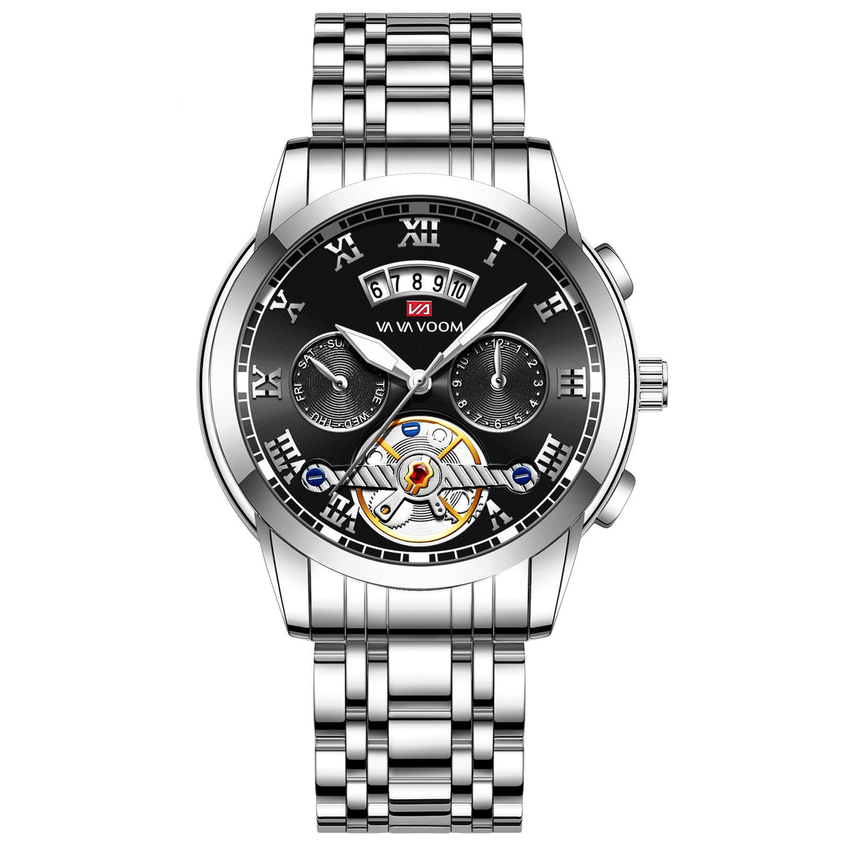 Men's Tourbillon-Style Manual Mechanical Watch