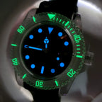 Automatic Watch 40mm Transparent Case Acrylic Crystal Luminous 8215 Movement