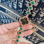 Women's Four-Leaf Clover Rhinestone Bracelet Quartz Watch