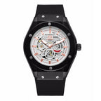 GESMART Men's 2023 New Skeleton Automatic Mechanical Watch Silicone Band Business Trendy