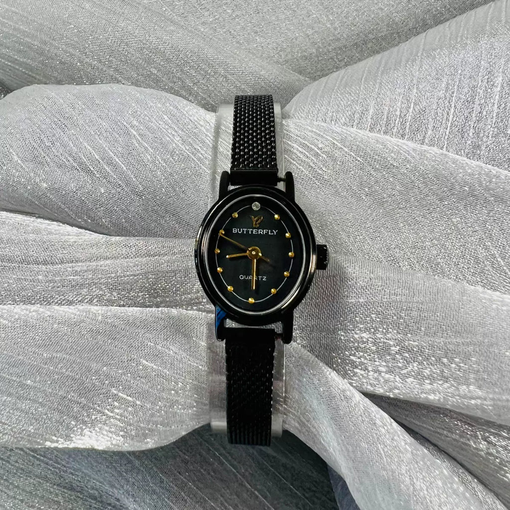 Xi'an Butterfly Ladies Quartz Watch Imported Movement Cowhide Strap Vintage