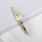 HAIDA Ladies Manual Wind Mechanical Watch Two-Tone Small Fashion NOS