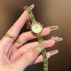 Women's Petite Rhinestone Pearl Bracelet Quartz Watch