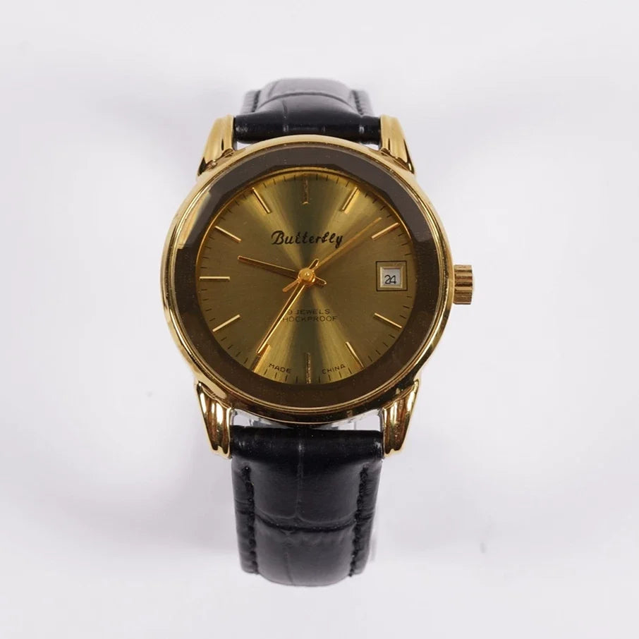 Vintage Xi'an Butterfly Men's Manual Wind Mechanical Watch Retro NOS Student