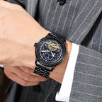 GESMART Men's Tourbillon Automatic Mechanical Watch Water Resistant Luminous
