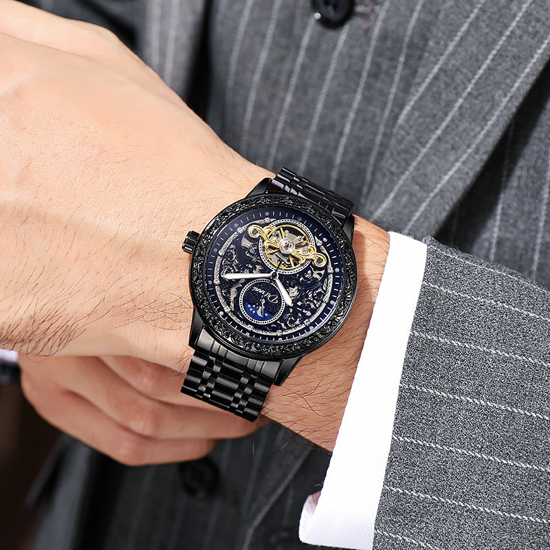 GESMART Men's Tourbillon Automatic Mechanical Watch Water Resistant Luminous