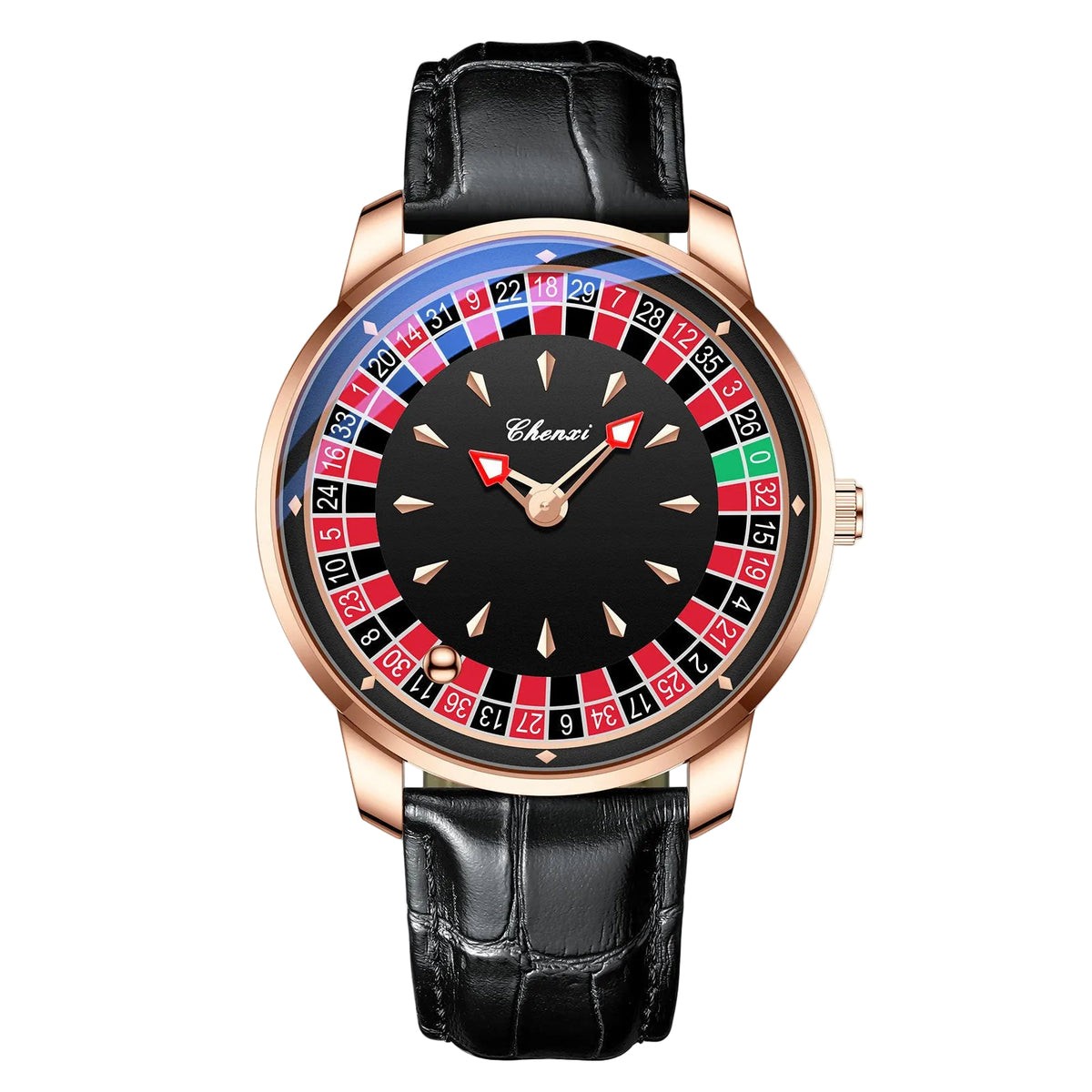 Men's Roulette Watch with Spinning Disc