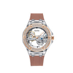 Women's Rhinestone Dial Watch with Soft Silicone Strap