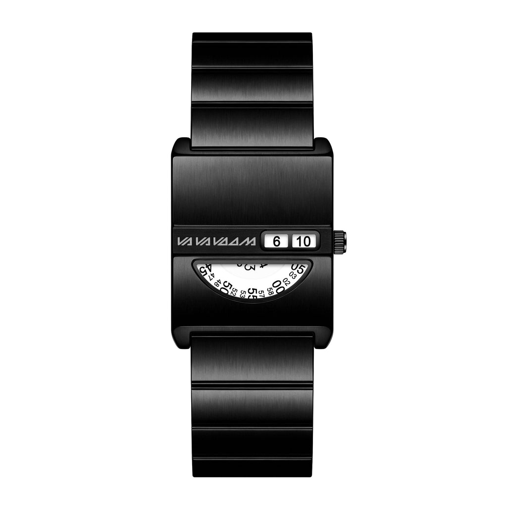 GESMART 2026 New Square Men's Watch No Hands Creative Minimalist Retro Calendar Steel Band Wristwatch