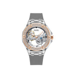 Women's Rhinestone Dial Watch with Soft Silicone Strap