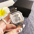 Women's Cartoon Multi-Function Sport Watch, Rhinestone Dial with Silicone Strap