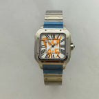 Men's 38mm Watch 316 Steel NH35 Movement Mineral Glass Green Luminous Hands
