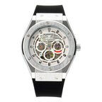 GESMART Men's 2022 New Skeleton Automatic Mechanical Watch Silicone Band Business Trendy