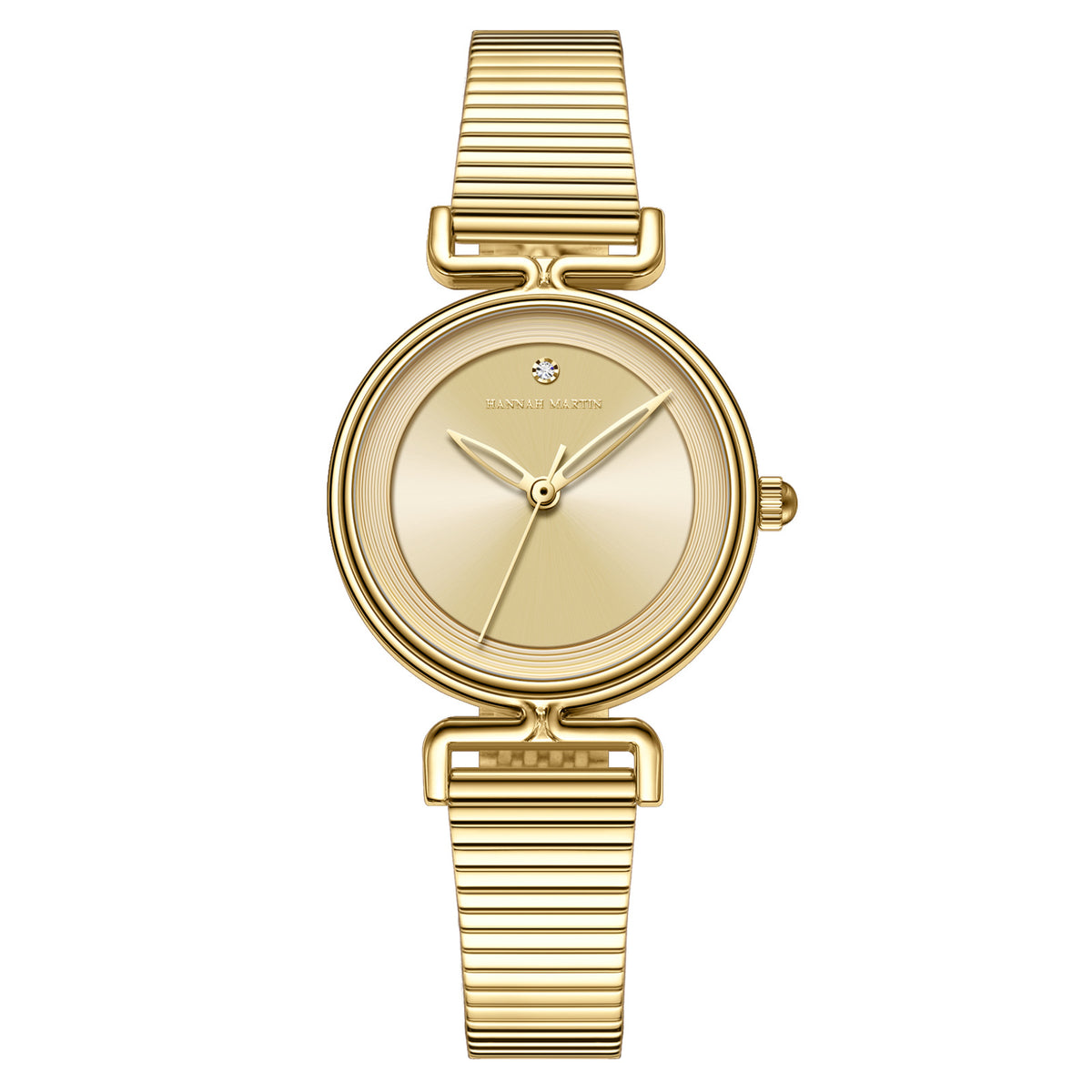 GESMART Women's Round Compact Dial Quartz Watch Japanese Movement Exquisite Minimalist