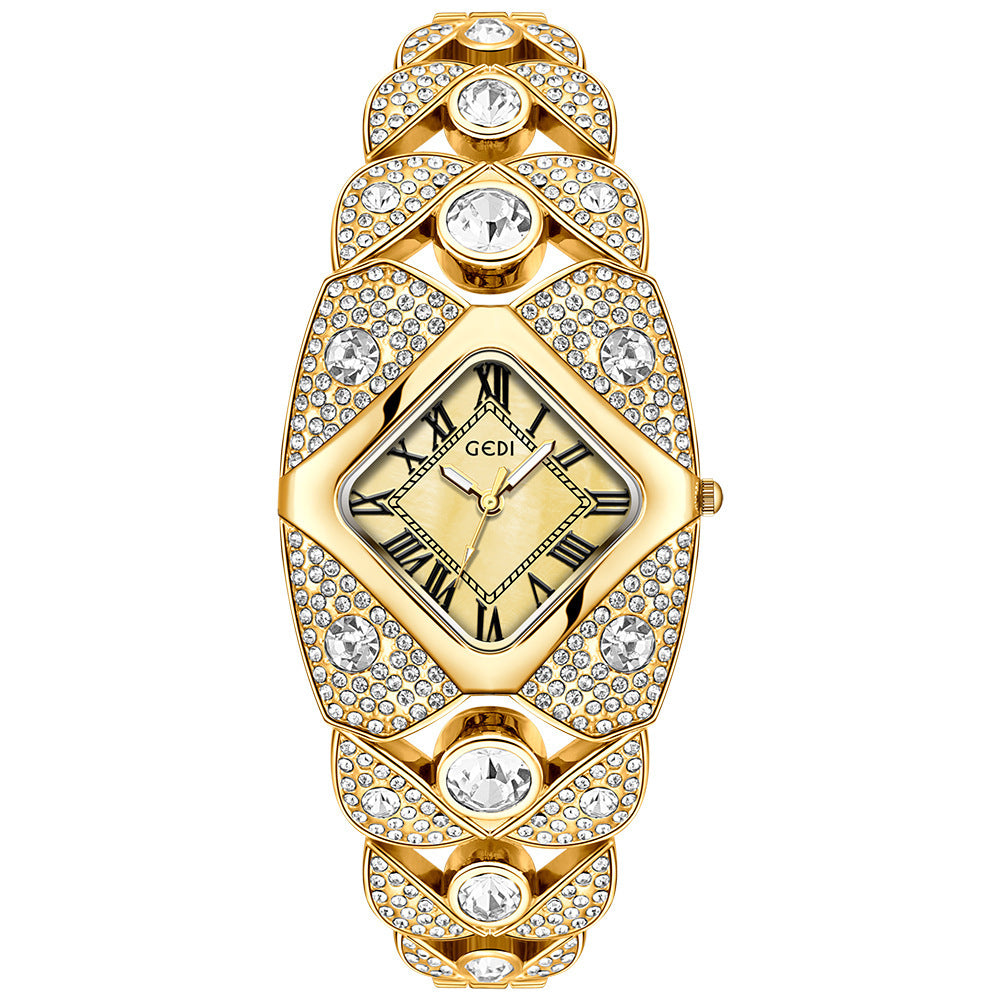Women's Vintage Full-Rhinestone Minimalist Quartz Watch