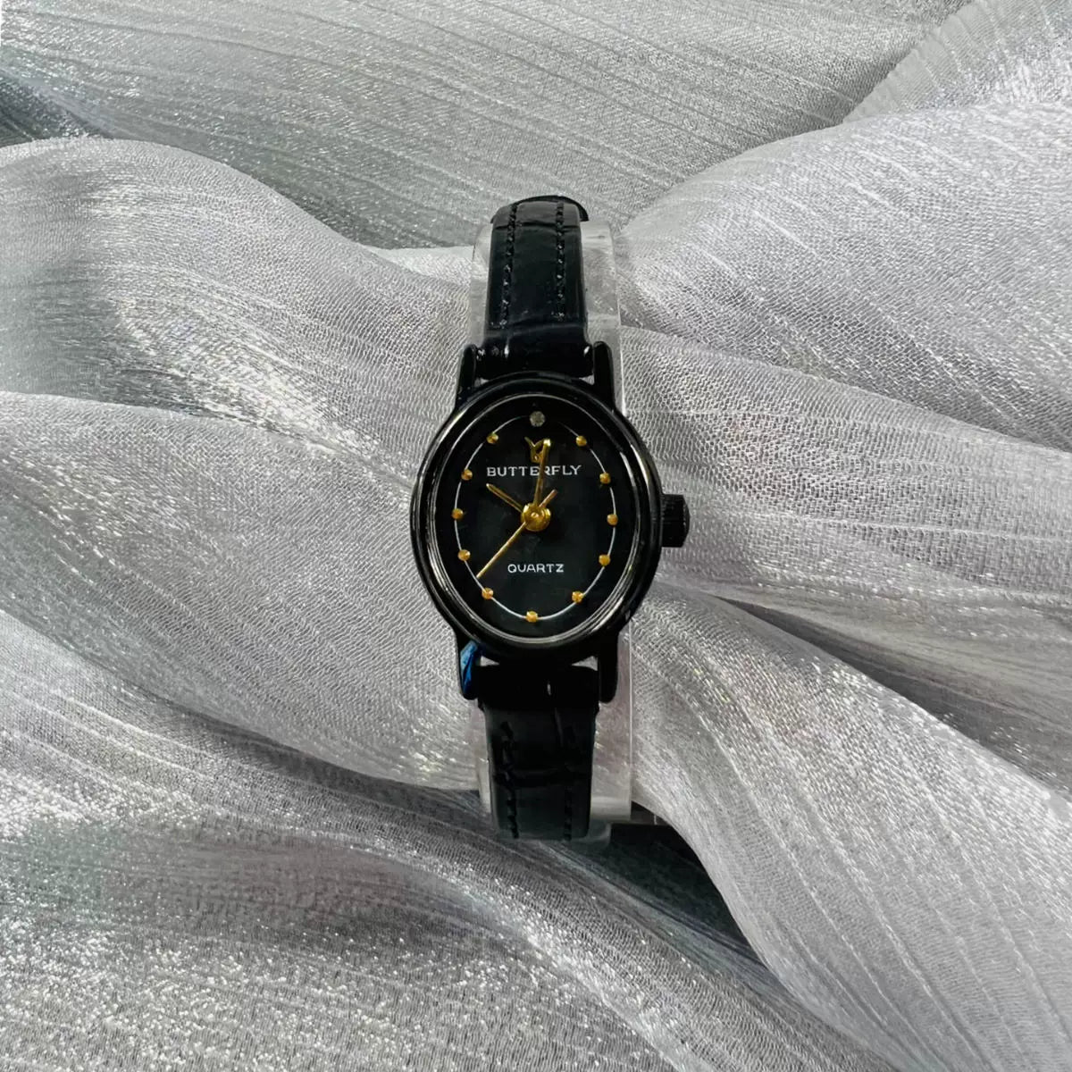 Xi'an Butterfly Ladies Quartz Watch Imported Movement Cowhide Strap Vintage