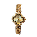 Women's Four-Leaf Clover Rhinestone Bracelet Quartz Watch