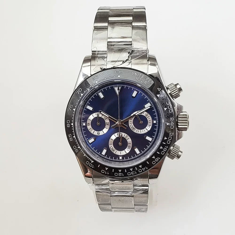Men's Quartz Chronograph Watch 39mm Sapphire Crystal Luminous Hands