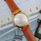 HAIDA Unisex Quartz Watch Gold White Dial Original Vintage NOS