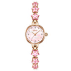 GESMART 2025 New Women's Elegant Crystal Bracelet Quartz Watch Luxury Style Exquisite Ladies Wristwatch