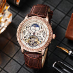 GESMART Men's Tourbillon Automatic Mechanical Watch Water Resistant Luminous