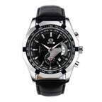 GESMART Men's Automatic Mechanical Watch Single Date Skeleton Exhibition Case Back Business