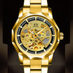 GESMART Men's High End Automatic Mechanical Watch Polygon Shape Dial Fashion Wristwatch