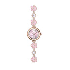 Women's Camellia Mother-of-Pearl Rhinestone Bracelet Quartz Watch