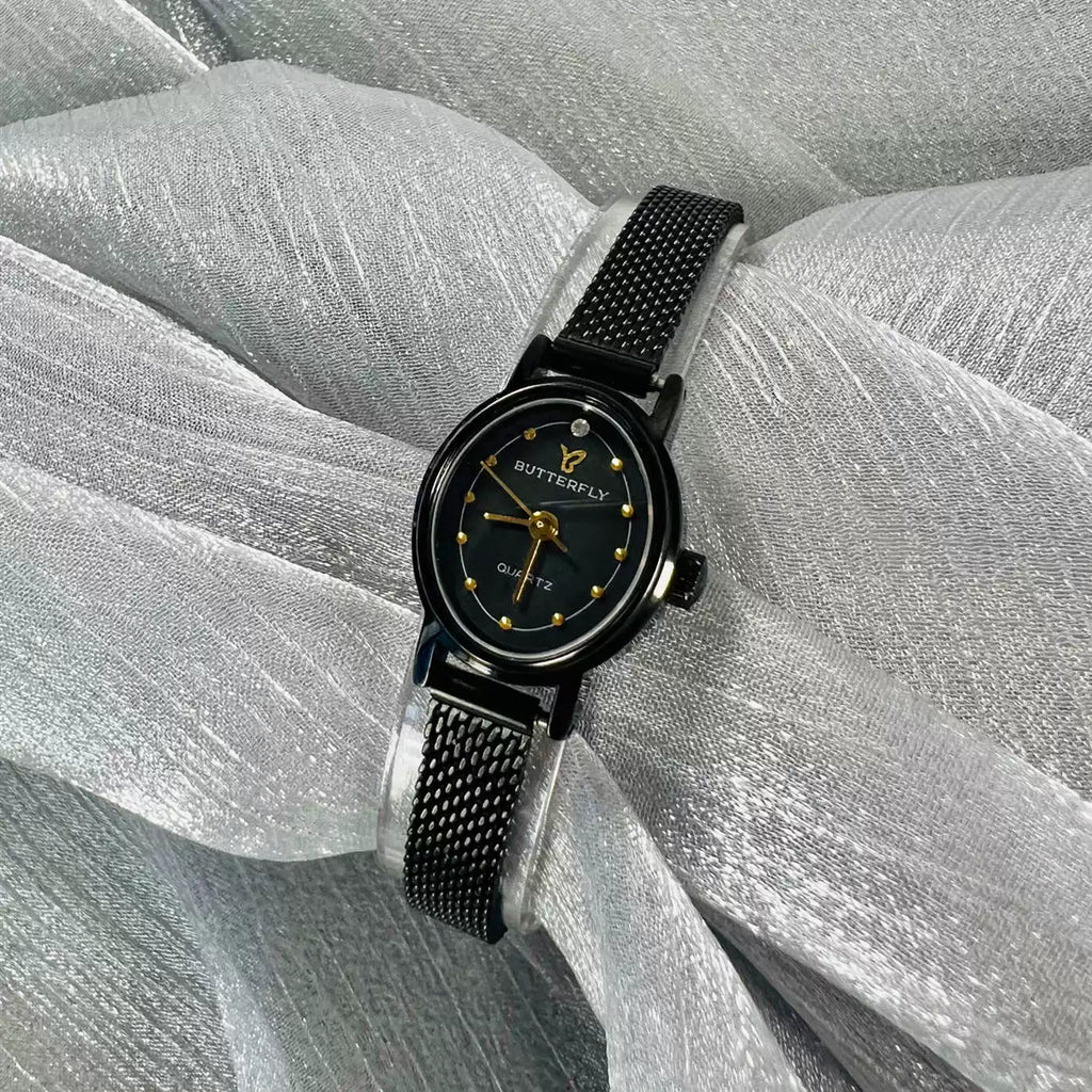 Xi'an Butterfly Ladies Quartz Watch Imported Movement Cowhide Strap Vintage