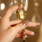GESMART Women's Gold Tone Bracelet Quartz Watch British Style Niche Luxury Vintage Fashion