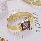 GESMART Women's Square Quartz Watch Personality Trendy Casual Versatile Ladies Wristwatch