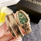 GESMART Women's Serpent Snake Design Quartz Watch Retro Fashion Trendy Ladies Wristwatch