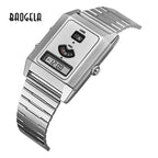 Unisex Square Dual-Display Waterproof Quartz Watch, Model 0331