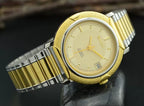 HAIDA Men's Automatic Mechanical Watch Two-Tone Steel Bracelet Gold Indices NOS