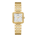 Women's Square Gold-Tone Vintage Steel-Band Quartz Watch