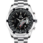 GESMART Men's Automatic Mechanical Watch Single Date Skeleton Exhibition Case Back Business