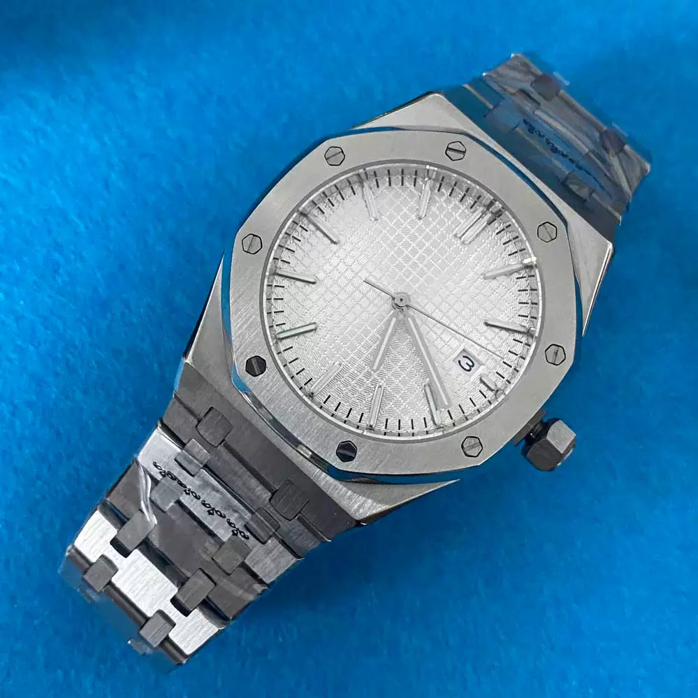 Men's 41mm Mechanical Watch NH35 Movement Sapphire Crystal Steel Case Green Lume