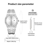 GESMART Men's Creative Cool Tech Steel Band Quartz Watch Fashion Trendy Wristwatch