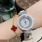 Women's Ceramic-Strap Waterproof Quartz Watch