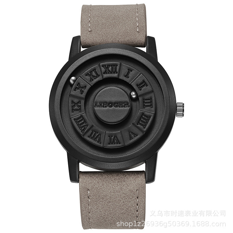 Men's Silver Minimalist Round Concept Watch