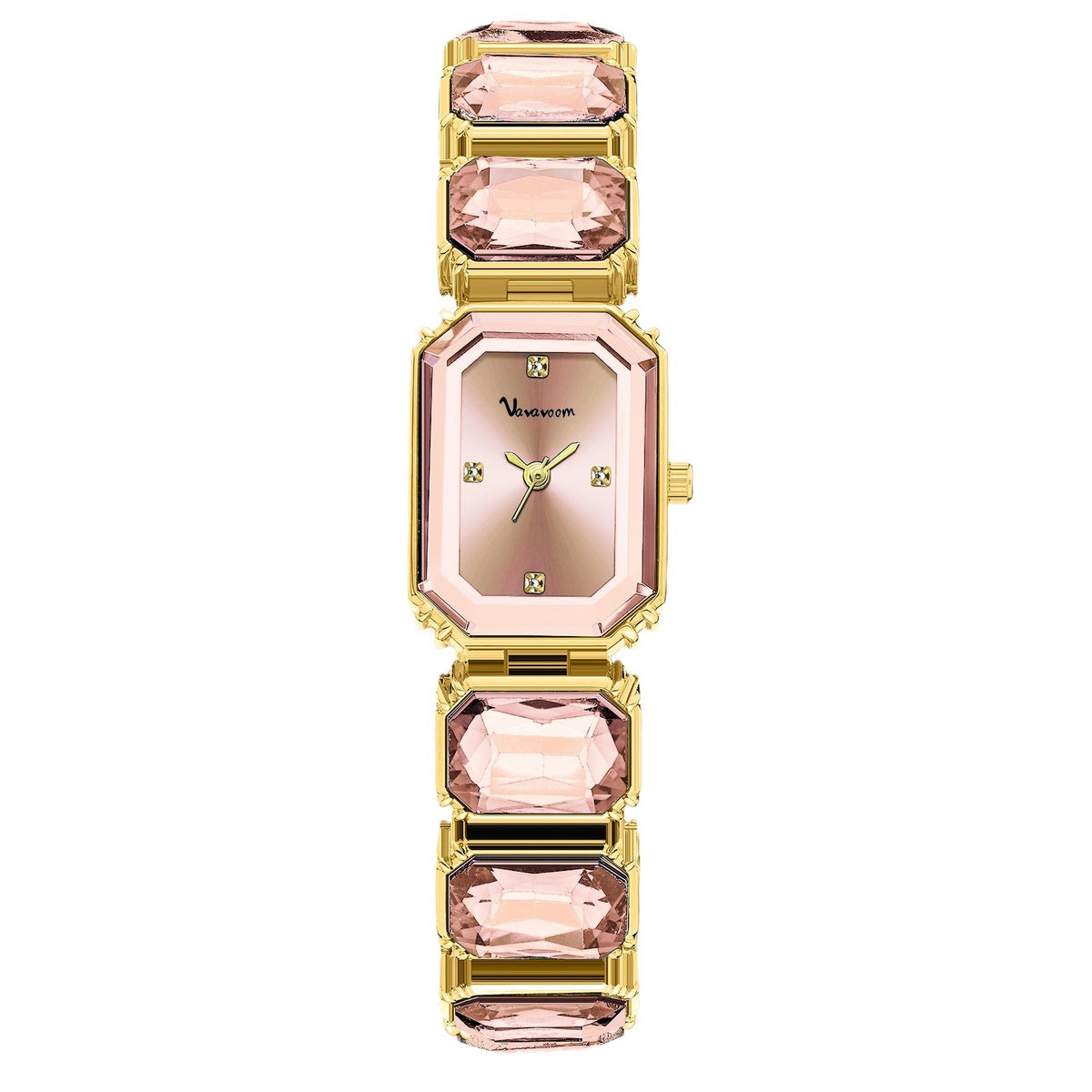 GESMART Women's Square Green Dial Quartz Watch Diamond Studded Elegant Personality
