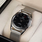 Vintage Diamond Brand Men's Manual Wind Mechanical Watch Solid Steel Bracelet