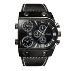 Men's Multi-Timezone Large-Dial Luminous Steel Watch