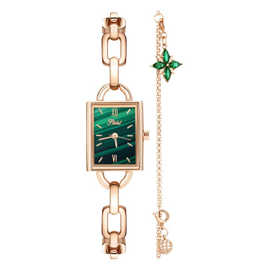 GESMART 2023 New Women's Square Bracelet Quartz Watch Fashion Design Niche Elegant Ladies Wristwatch