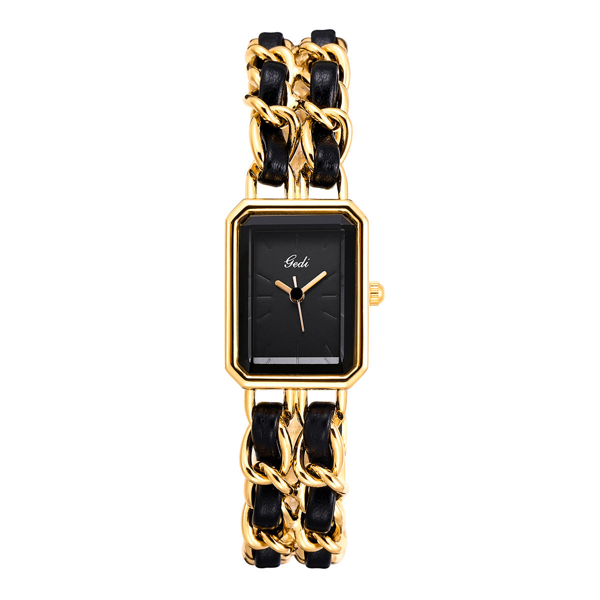 Women's Green Square Watch with Mesh Bracelet