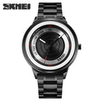 GESMART Men's No Marker Creative Dial Quartz Watch Steel Band Minimalist Personality